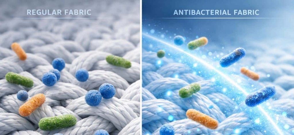 Antibacterial treatment - flame-retardant antibacterial blinds
